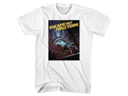 Unisex Adult T-shirt Rockinstone Escape From New York Run Poster White Sizexxxl