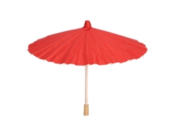 Guarda chuva de Papel Branco Colorido para Crianças LAXISCREED (vermelho)