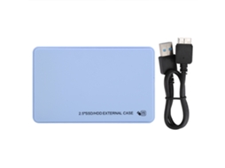 2026zentro-capa Externa Para Hd Móvel 2.5 Polegadas Abs Transmissão 5gbps Usb3.0 Sata Azul (sem Disco Rígido)