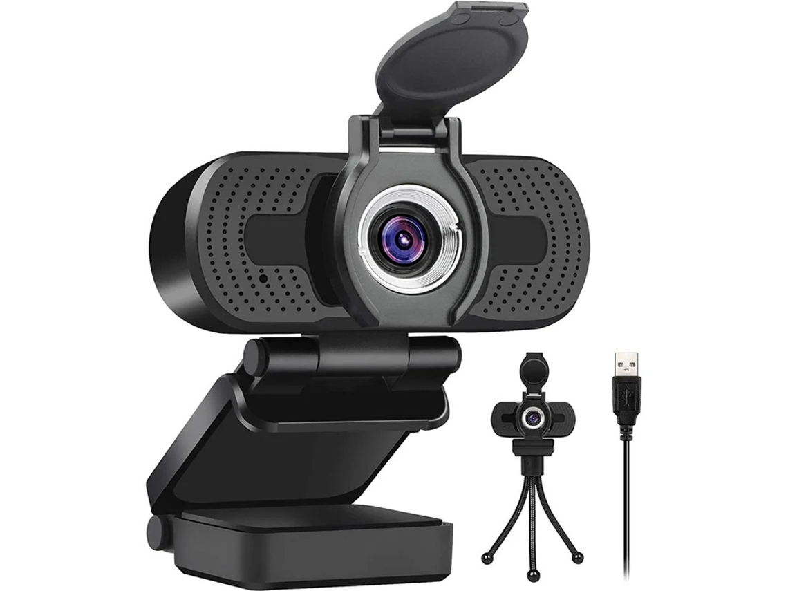 Webcam Full HD 1080p para laptop, PC, Mac e desktop, ideal para conferências e videochamadas. Webcam Pro Stream com videochamadas. Plug and play.