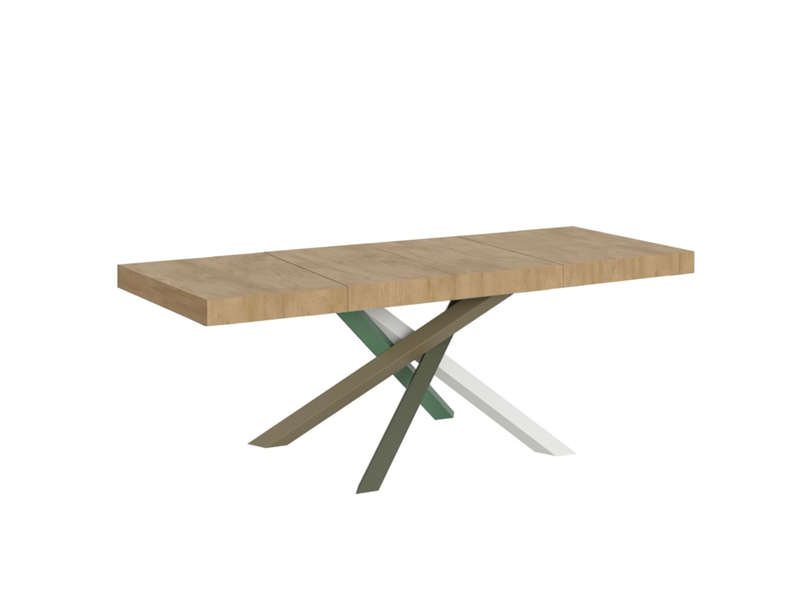 Mesa de Jantar Extensível 90X160/264 Cm Volantis Premium Carvalho Natural Quadro 4/A ITAMOBY