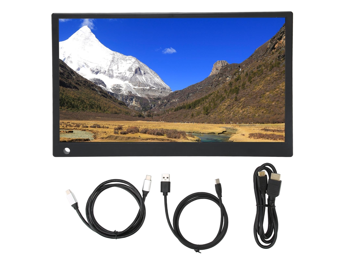 Monitor Portátil 15,6 Polegadas Fhd 1080p Com Usb C, Interface Hd, Tela Externa Com Alto Falantes Duplos Para Ps4, Pc E Celular Kofihety