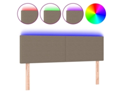 Led Headboard, Led Headboards Vidaxl Cinzento-acastanhado Tecido (144 X 5 X 78/88 Cm)