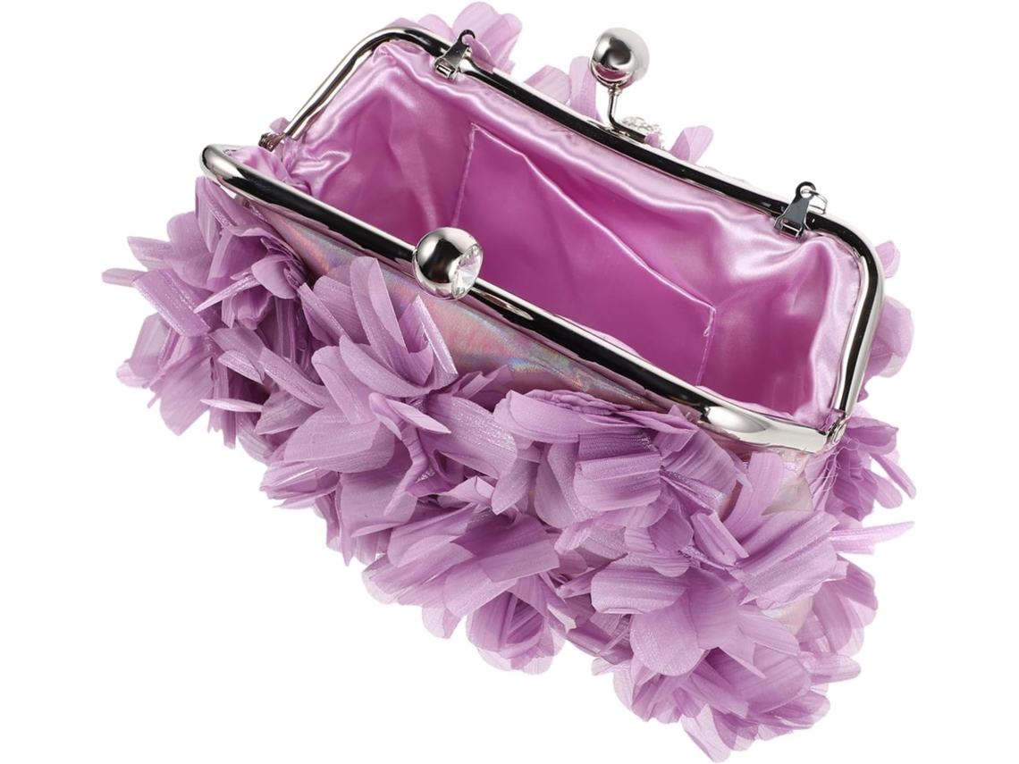 Bolsa Clutch Floral Vintage Elegante Para Mulheres, Ideal Para Ocasiões Especiais, Com Fecho De Encaixe.