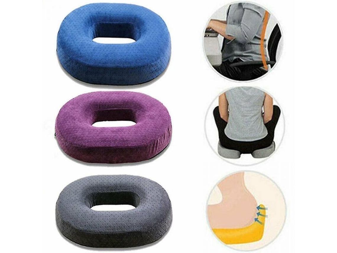 2026 cojín de Asiento de Espuma de Memória para Alivio Del Dolor Coccyx para Coche, Hogar Y Oficina Cinza