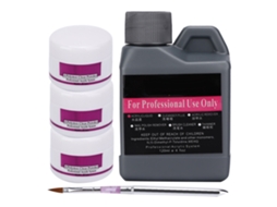 Kit De Manicure Com Pó Polimérico, Líquido Acrílico, Pincel E Pó Glitter Para Design E Extensão De Unhas