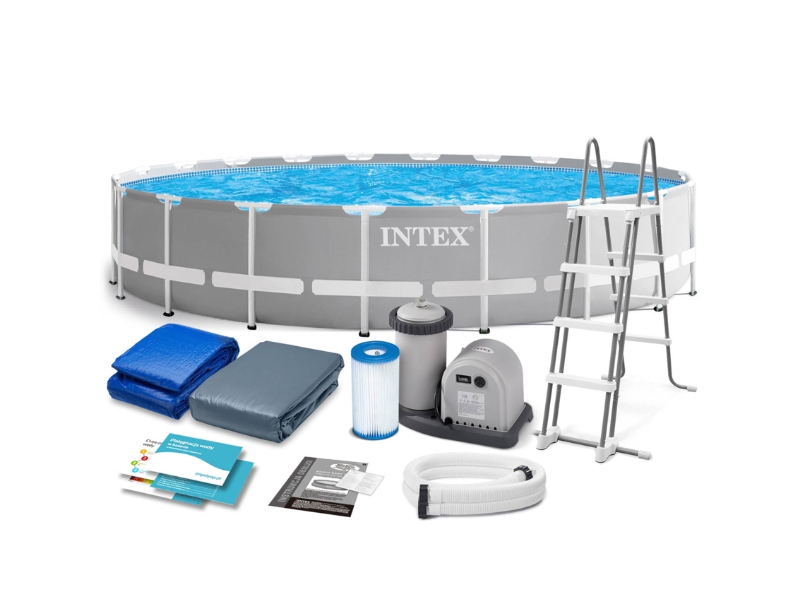 Piscina De Jardim Com Estrutura 610 X 132 Cm 12 Em 1 Intex 26756gn
