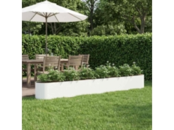 Vidaxl Cama De Jardim Elevada Branco 360 X 40 X 40 Cm