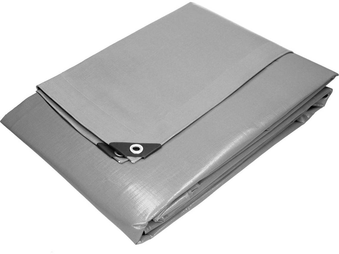 Tela com Ilhós ECD Polietileno (Cinzento - 3x5 m 180g/m²)