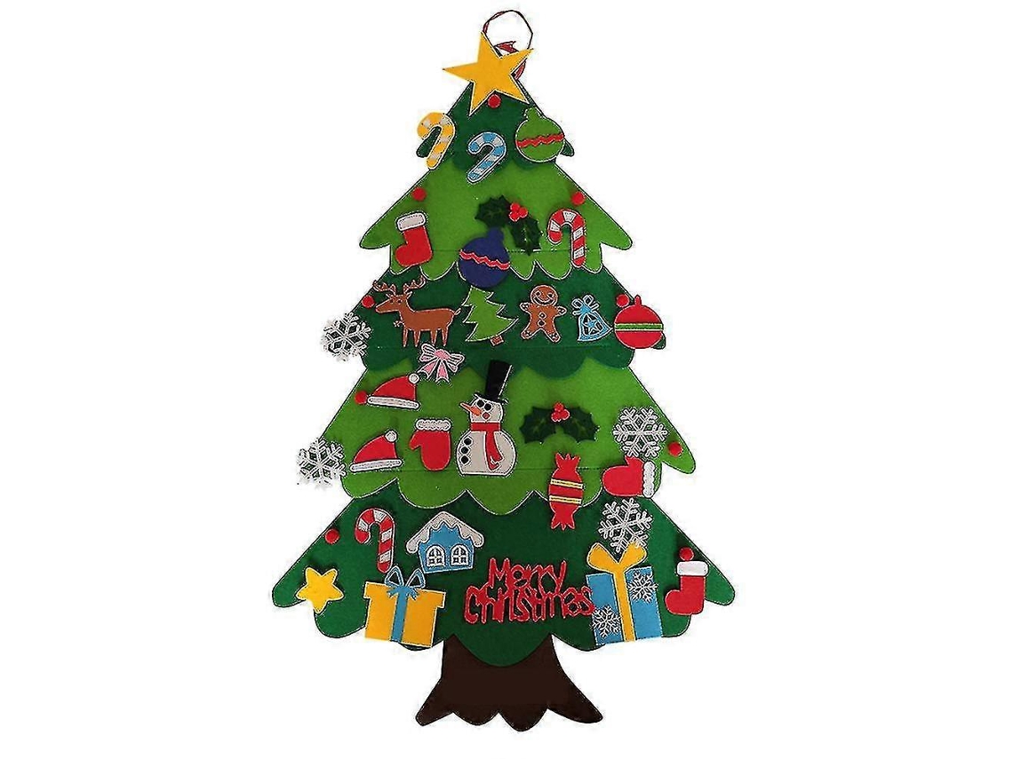 Kit De Árvore De Natal De Feltro Faça Você Mesmo Com 100 Cm De Comprimento E Enfeites Para Crianças No Natal Olysi Shop