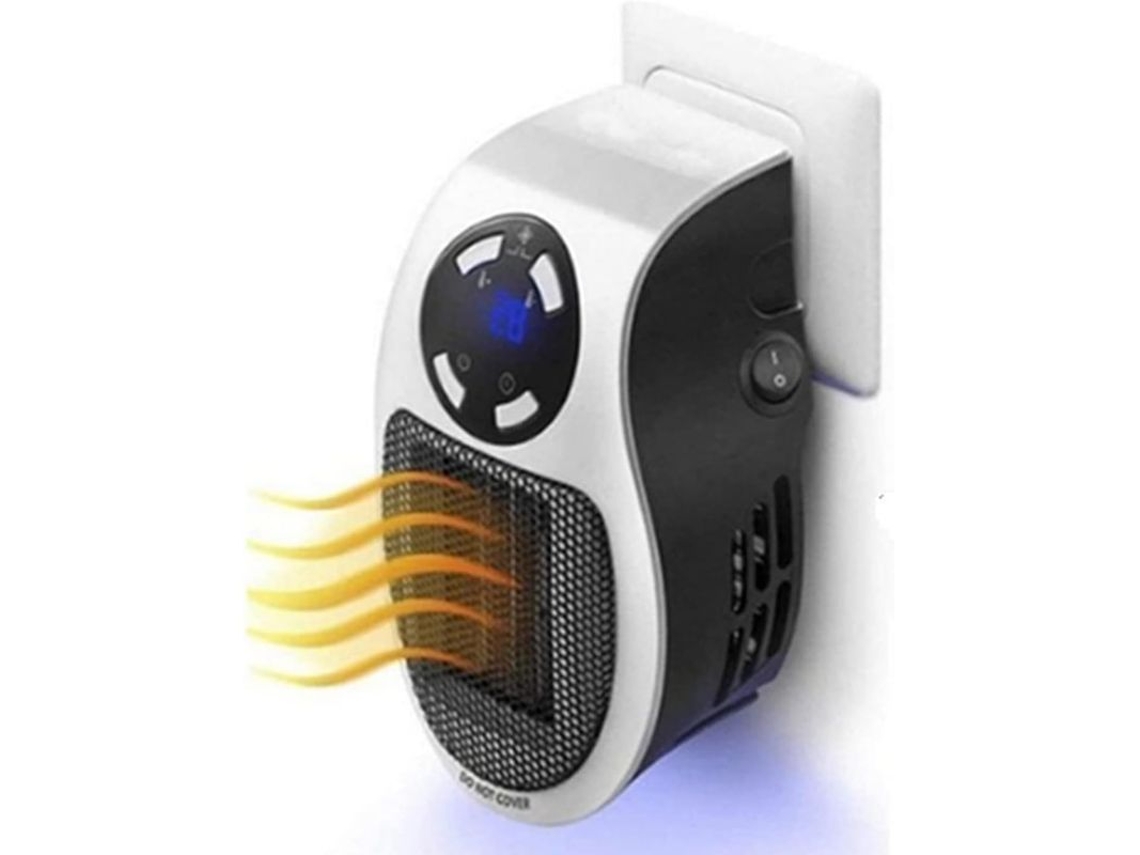 Aquecedor Elétrico LINJOU Mini Ventilador com 2 Velocidades para Casa e Escritório