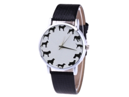 Reloj De Pulsera De Cuarzo Con Correa De Cuero Pu Unisex Zhoulianfa T416-yx Negro
