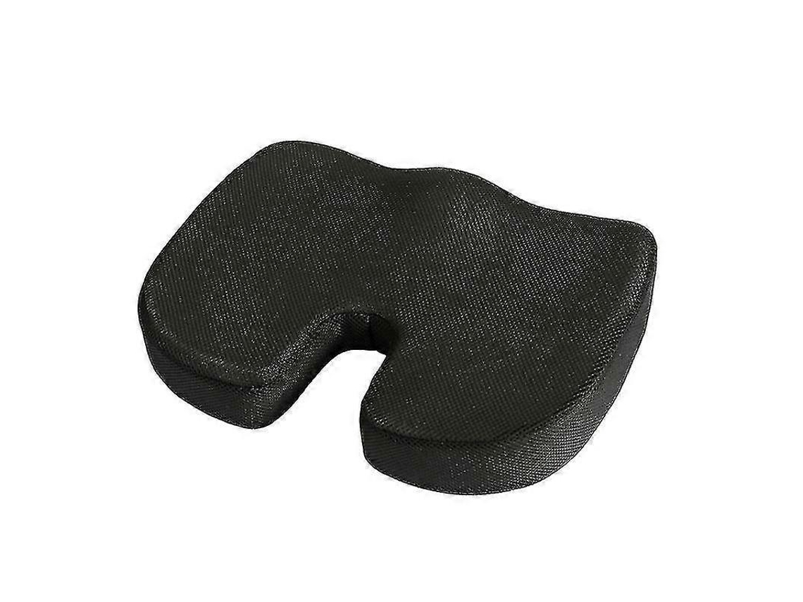 Lurelia Almofada De Assento Em Espuma Viscoelástica, Alívio Do Cóccix, Base Antiderrapante, Preto, 45 X 36 X 7 Cm, Ref. L0375