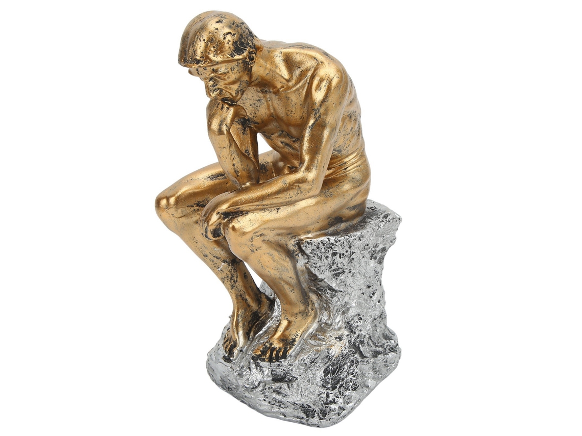 Estátua De Pensador De Estilo Retrô, Linhas Enérgicas, Estável, Antiderrapante, De Resina Durável, Para Casa, Escritório E Quarto.