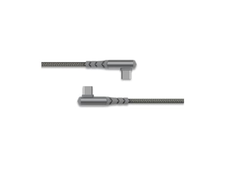 Force Power cabo de carregamento e sincronização angular ultra-reforçado USB-C para USB-C 60 W, 3 A, 2 m, cinzento