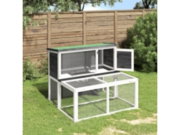 Vidaxl Coelheira 102x90x84,5 Cm Pinho Maciço Cinzento