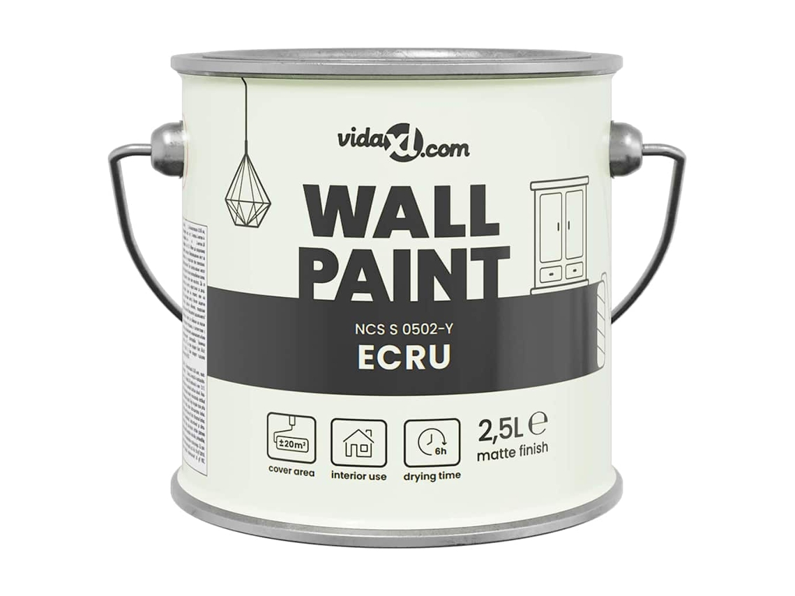 Conjunto 1 Tinta De Parede Vidaxl Bege (2,5 L)