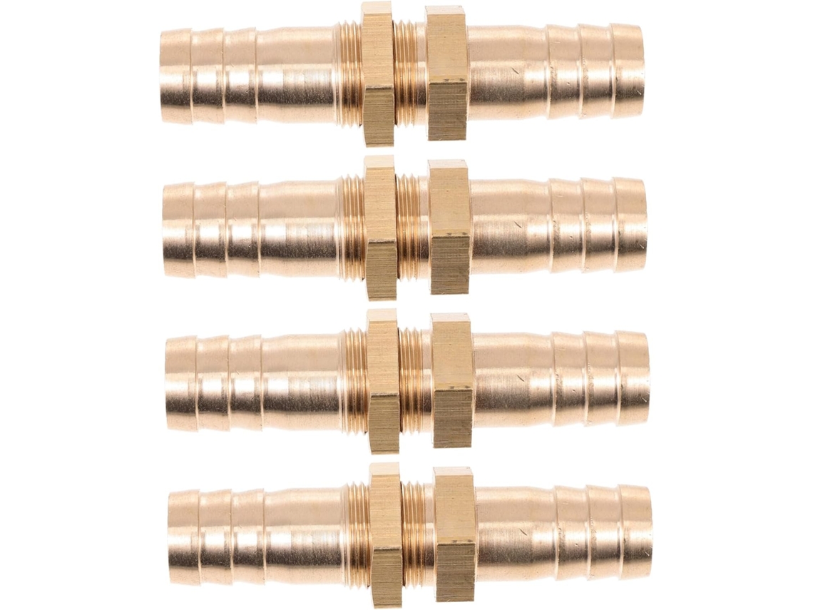 Conjunto De 4 Conectores Mangueira Em Latão Macho Para Macho,