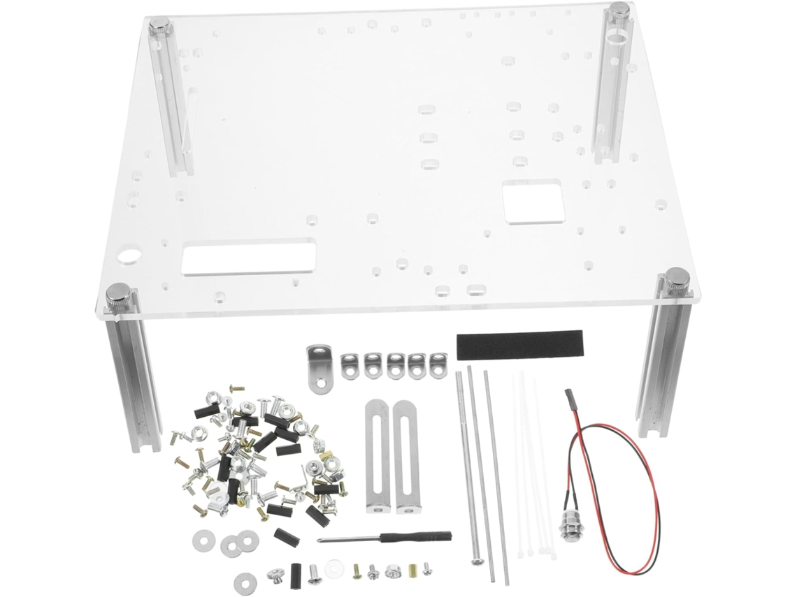 Boitier Pc Ouvert Em Alliage D'aluminium E Acrylique Suporte Resistemte, Easy