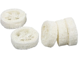 Conjunto de 5 Saboneteiras Esponja Vegetais Bege, Base Sabonete Simples.