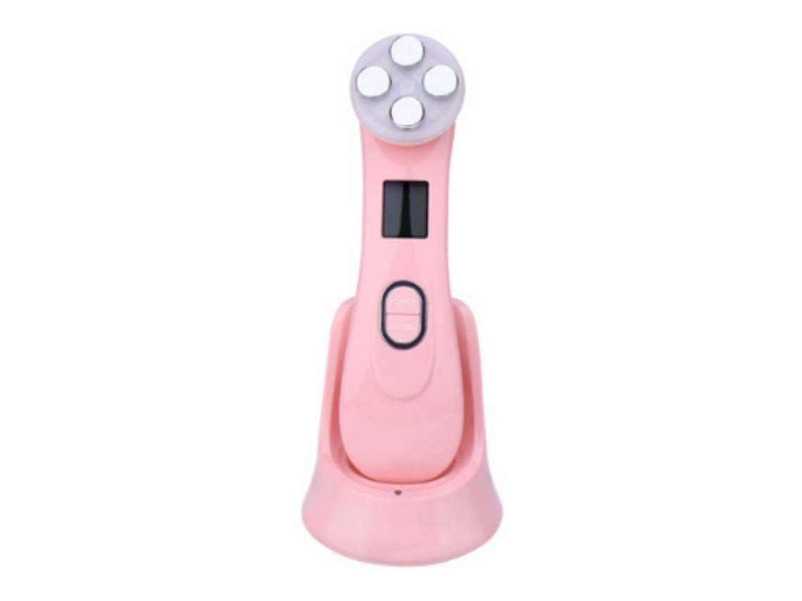 Dispositivo De Beleza Ultrassônico 5 Em 1 Terapia De Luz Led E 6 Modos Reafirmantes Antienvelhecimentocor De Rosa Yunzii