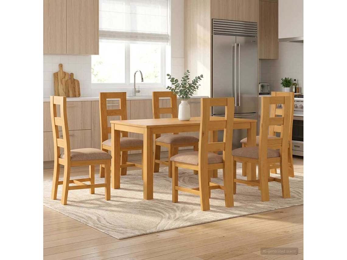 Vidaxl Conjunto De Sala De Jantar 7 Unid. Cinzento