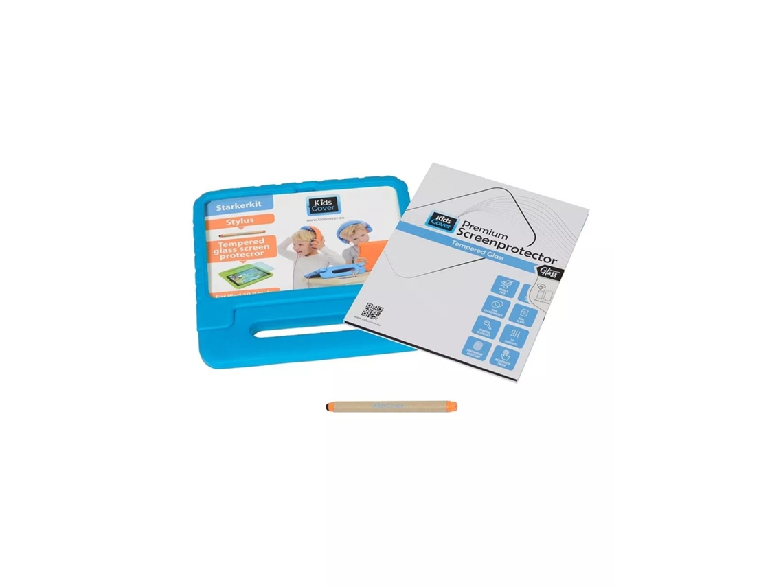 KIDSCOVER Ipad 10.9 Black Starterkit incluindo caneta e protetor de tela de vidro temperado