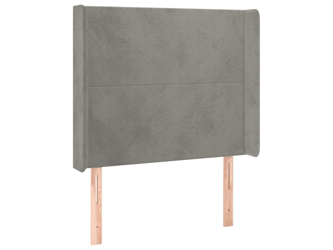 Headboard, Headboards Vidaxl Cinzeto Veludo (103 X 16 X 118/128 Cm)