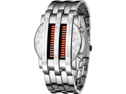 Lurelia Relógio Digital Masculino, Analógico, Visor Digital, Led, Aço Inoxidável, Resistente À Água 30m, Preto