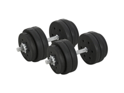 Conjunto de Halteres Ajustáveis 30kg com discos 2.5/1.5kg e barras de conexão 2kg para treino em casa BTFORUS