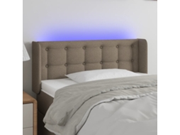 Vidaxl Cabeceira De Cama C/ Luzes Led 103x16x78/88cm Cinza-acastanhado