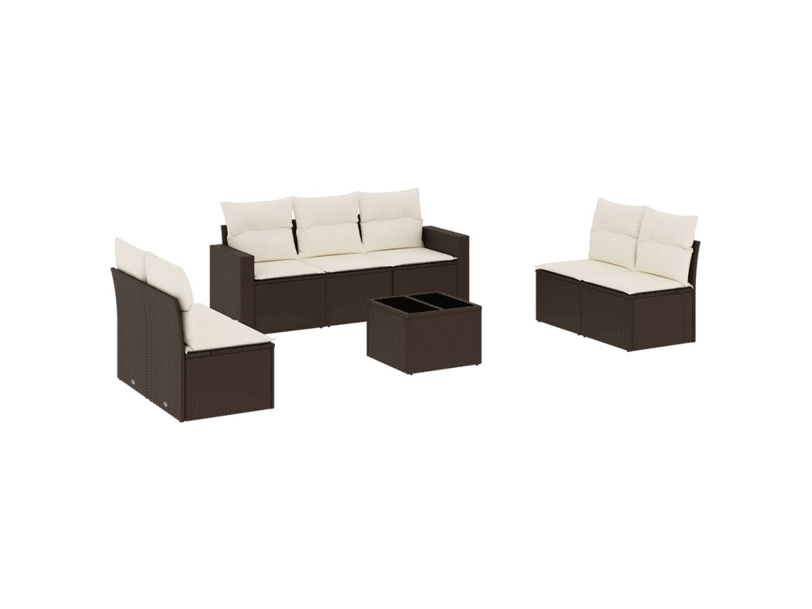Garden Sofa Set, Garden Sofa Sets Vidaxl Marrom Rattan / Vime (n/a)