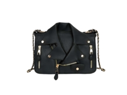 Bolsa Transversal Para Mulher Coleção Sky Rider Design Jaqueta Com Corrente