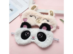 2pcs Máscara de Sono de Pelúcia em Forma de Ovelha para Olhos Macia Proteção Ocular