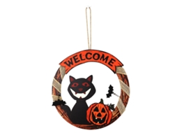 Laxiscreed Placa De Boas-vindas De Halloween Com Abóbora Para Porta De Entrada