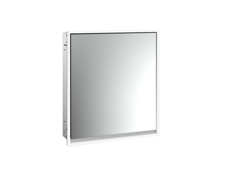 Armário para Espelho Iluminado EMCO Loft 600 Mm Modelo de Encastrar Alumínio/Branco 9798061 Desenho: 1 Porta Dobradiça Esquerda Da Porta