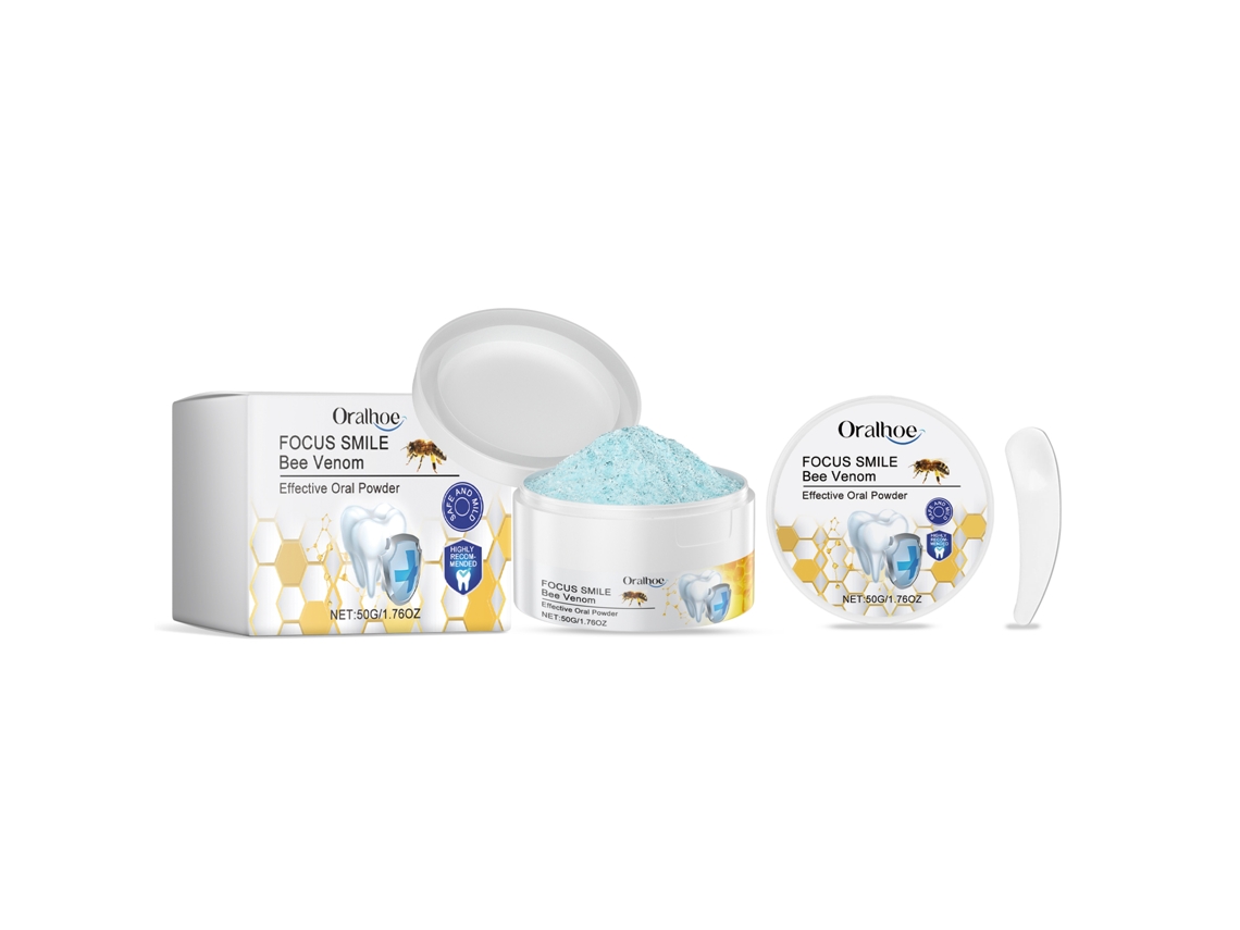 Pó de Dentes com Veneno de Abelha para Proteção Natural Das Dentes e Gengivas LAXISCREED
