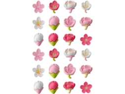 Conjunto De 48 Tachinhas Decorativas Em Formato Flor Cerejeira Para Murais, Casa, Escritório E Sala De Aula