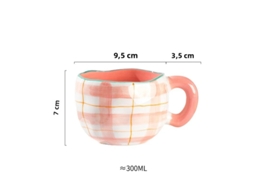 (estilo 4) Xícara De Café De Cerâmica Estilo Coreano De 300ml, Com Padrões Irregulares De Flores E Corações Pintados À Mão.