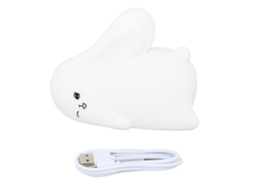 Rebe-lâmpada Noturna Coelho De Silicone Usb Recarregável 1200mah Led Para Amamentação Bebês Dormitórios