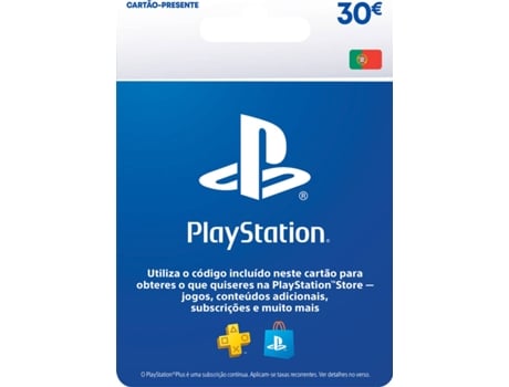 Cartão de Carregamento PlayStation Store 30 Euros (Formato Digital)