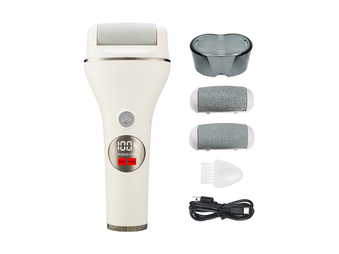 Lixa Elétrica Para Pés Para Remoção De Calos, Branca Aquaforge