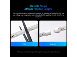 Aetheria faixa de Luz Led Inteligente Yeelight Chameleon Rgb Flexível com Homekit Alexa Smartthings