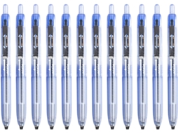 Pacote com 12 Canetas de Tinta Gel Retráteis com Cabo Ergonômico Ponta de 0,5 Mm SFUSHOS