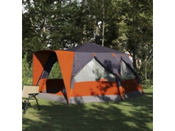 Vidaxl Tenda De Cabana Para 7 Pessoas 7 Pessoa Cinza E Laranja