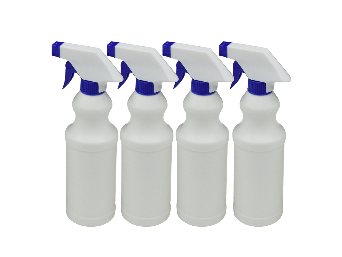 Garrafas Em Plástico Com Tecnologia À Prova De Vazamentos 17 Oz, Kit Com 4, Bico Ajustável Neblina E Jato