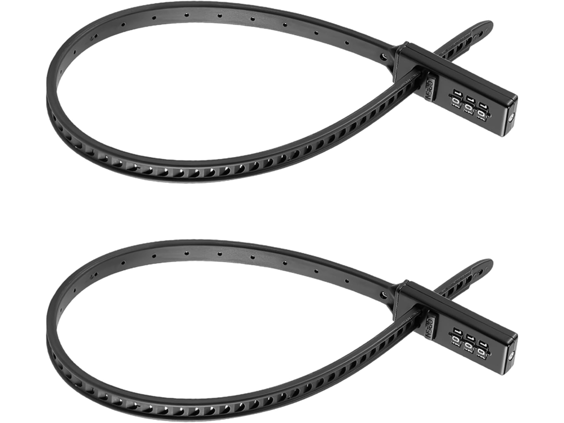 Cadeado De Combinação Para Capacete Bicicleta 2 Unidades, Resistente E Ajustável, Com Corpo Em Aço Liga, Antifurto