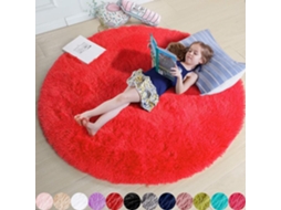 Tapete Ehstmind Redondo Quarto Circular Fofo Peludo Multicor (100x50x50cm)