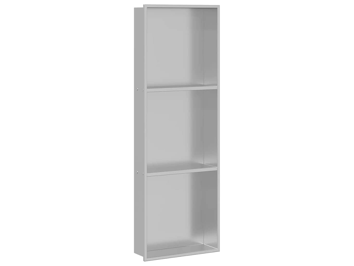 Conjunto 1 Armazenamento Para Banheiro Vidaxl Prateado Aço Inoxidável (90 X 30 X 9,5 Cm)