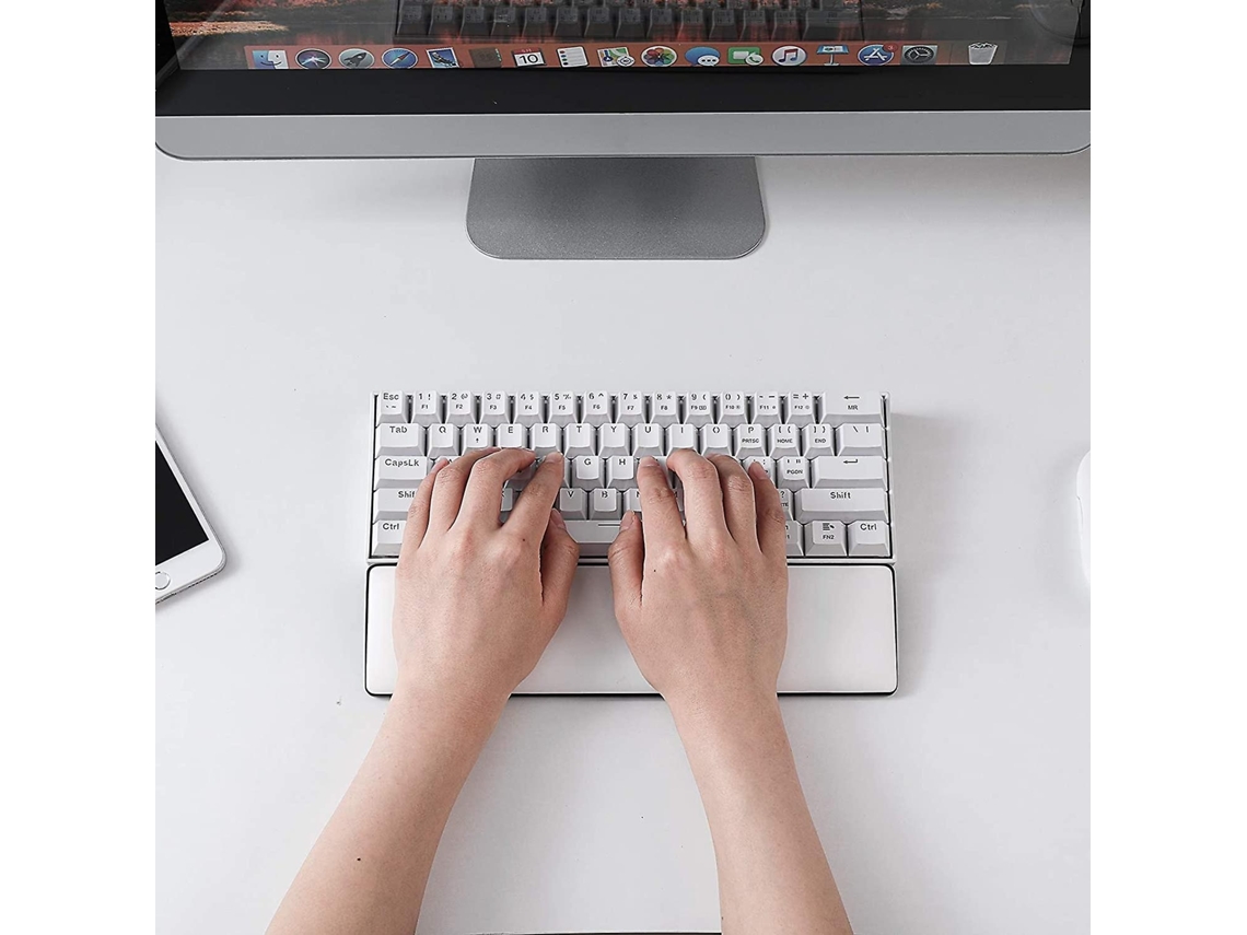 Lurelia Descanso De Pulso Ergonómico Para Teclado E Rato Branco Espuma Confortável